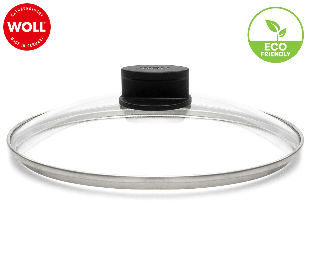 Woll 24cm Eco Lite Fixed Knob Safety Glass Lid