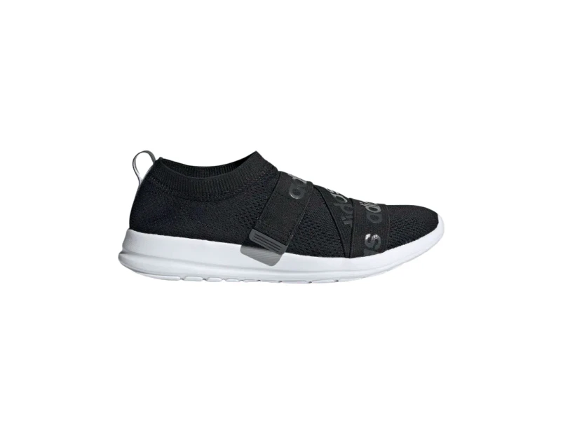 Adidas Womens Black Khoe Adapt X Comfy Running Sport Shoes - Core Black / Grey Six / Purple Tint