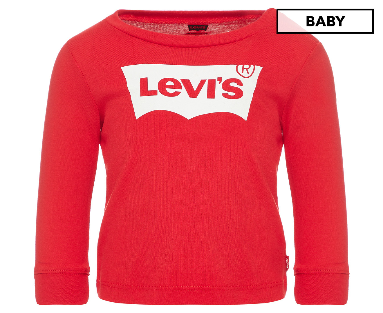 Levi s Baby Batwing Long Sleeve Tee T Shirt Tshirt Super Red