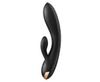 Satisfyer Double Flex Connect App Rabbit Vibrator - Black