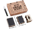 20 PCS Erasable Mini Blackboard with Erasable Chalk Markers - Small Wooden Chalk Board with Stand