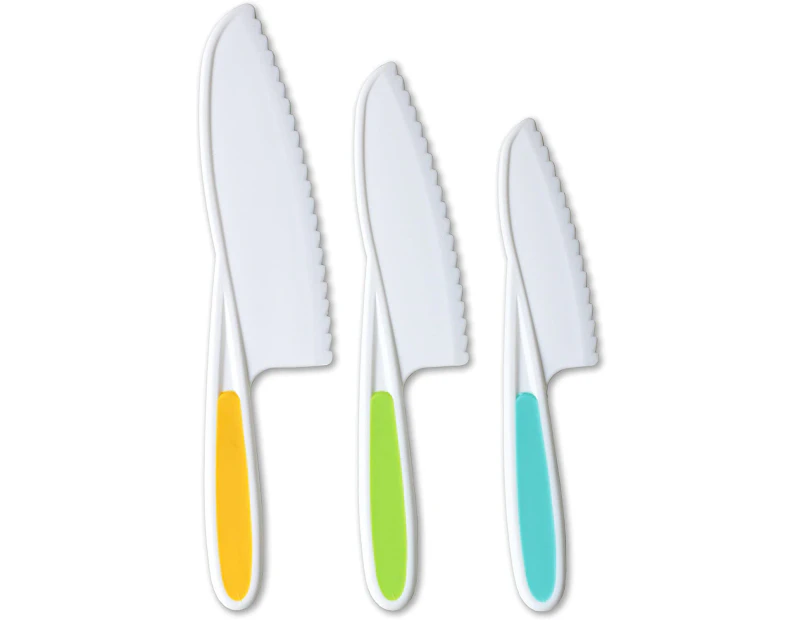 Knives for Kids 3-Piece Nylon Kitchen Baking Knife Set: Children's Cooking Knives