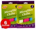 2 x 3pk Zilch Multi-Purpose Microfibre Cloths 30x30cm 1