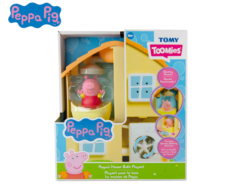 TOMY Toomies Peppa Pig Peppa's House Bath Playset