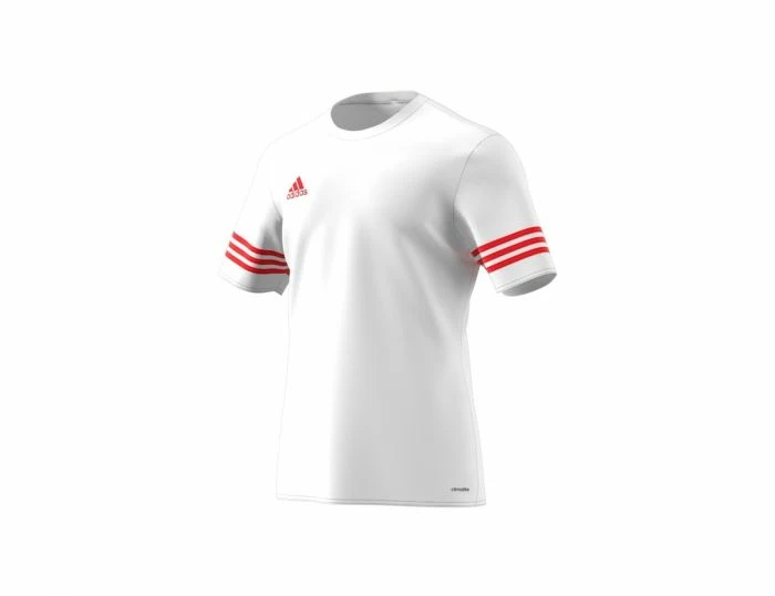 Adidas Kids Boys Girls Entrada 14 White/Red Football/Soccer Athletic Jersey - White / Red