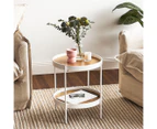 Cooper & Co. 50cm Jax Side Table - White/Natural