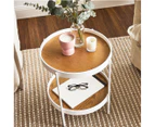Cooper & Co. 50cm Jax Side Table - White/Natural