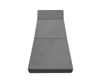 Bedra Foldable Mattress Folding Sofa Bed Trifold Sleeping Camping Cushion Single - Grey