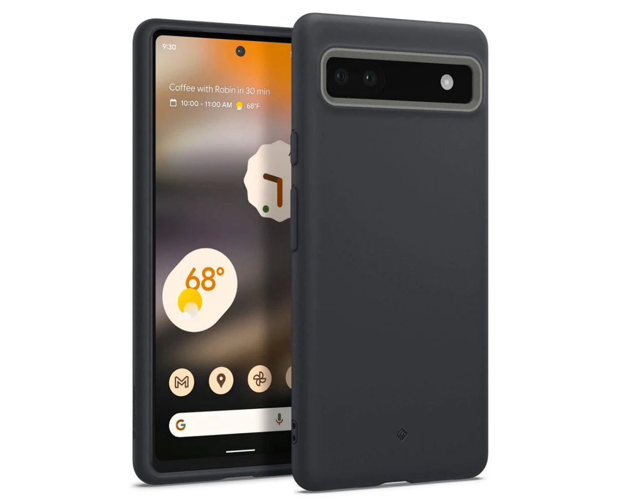 SPIGEN Google Pixel 6a Case, Genuine CASEOLOGY Nano Pop Soft Slim TPU Soft Cover for Google - Black Sesame