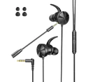 G30 Earphone Wired Universal with Mic Gaming Earbuds Deep Bass Earphones for Tablets-Black - Black