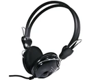 Wired Headset Over Ear Foldable Adjustable HiFi Sound Quality 3.5mm Plug Subwoofer Desktop PC Gaming Headphone for Gamer - Black