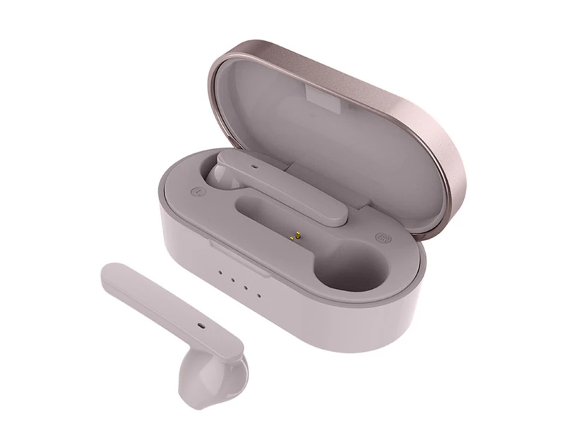 Bluetooth 5.0Half In-Ear Wireless Stereo Earphones Music Sports Earbuds-Khaki - Khaki