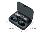 F9-47 True Wireless Stereo Mini Touch Control In-ear Bluetooth-compatible Earphones Sports Headsets with Flashlight - Black