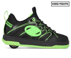 Heelys Boys' Rockit Skate Shoes - Black/Neon Green