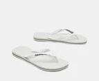 Havaianas Unisex Brasil Logo Thongs - White