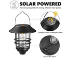 Outdoor Solar Wall Light Lantern Sconce Hanging Garden Lamp Outside Patio Fence Porch Waterproof with Light Sensor 2PCS