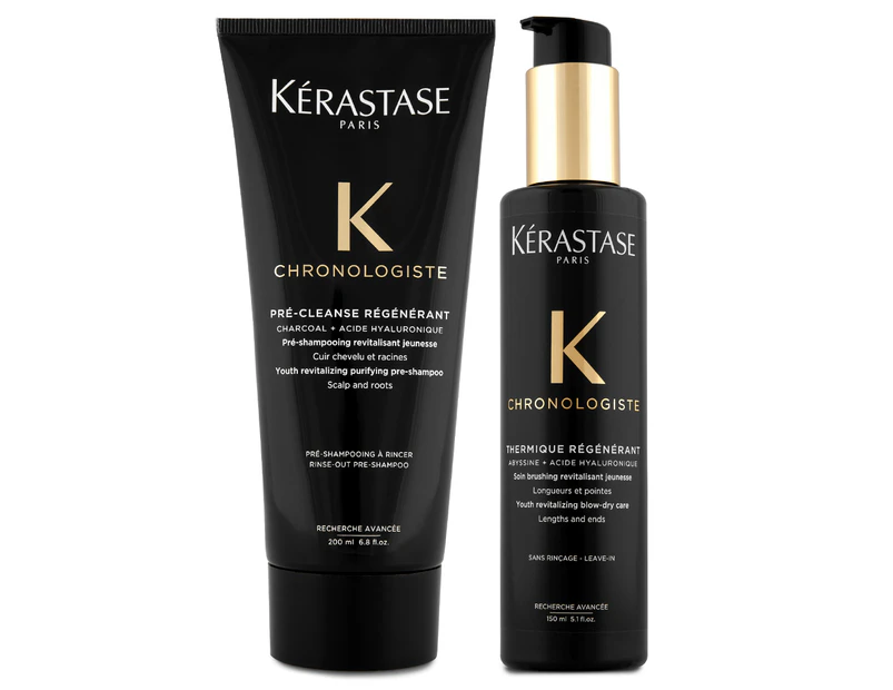 Kerastase Chronologiste PreCleanse Regenerant Pre-Shampoo & Thermique Regenerant Blow-Dry Care Spray Duo
