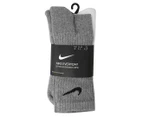 Nike Men's Everyday Cushion Crew Socks 3-Pack - Black/White/Carbon Heather