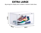 Sneaker Display Shoe Box Storage Case Clear Plastic Boxes Stackable Organiser Au