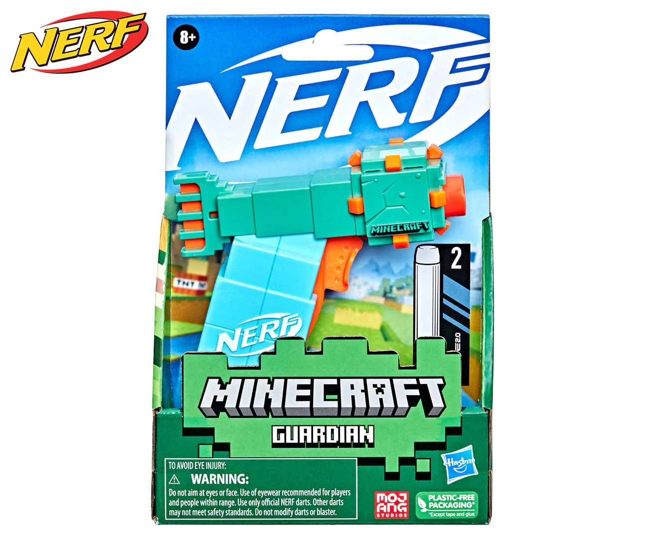 NERF MicroShots Minecraft Guardian Mini Blaster