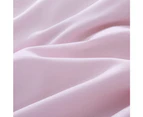 Justlinen Microfiber Soft Quilt cover set Solid Color-Light pink