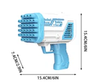 32 HOLE Blue Jumbo Bubble Gun Automatic Bazooka Soap Water Bubble Machine Rocket Launcher Kid Summer Outdoor Party Toy