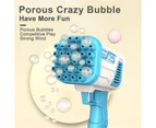 32 HOLE Blue Jumbo Bubble Gun Automatic Bazooka Soap Water Bubble Machine Rocket Launcher Kid Summer Outdoor Party Toy