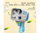 32 HOLE Blue Jumbo Bubble Gun Automatic Bazooka Soap Water Bubble Machine Rocket Launcher Kid Summer Outdoor Party Toy