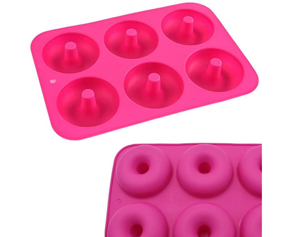 Brown 18Cavity Silicone Donuts Cake Mould,Good Quality,Heat Resistant & Reusable 