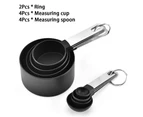 8PCS Multi Purpose Stainless Steel Measuring Cups Spoons Teaspoon Kitchen Baking Cooking Gadget Tools Set Kit