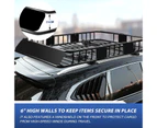 2 In 1 Roof Rack Universal Luggage Carrier Basket Holder Cargo Storage for Car SUV Steel 120Kg