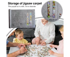 Grey Holding 1500 PCS Pieces Jigsaw Puzzle Roll Up Mat Board Felt Large Saver Storage Pad Kit Toys Inflator Tool Set
