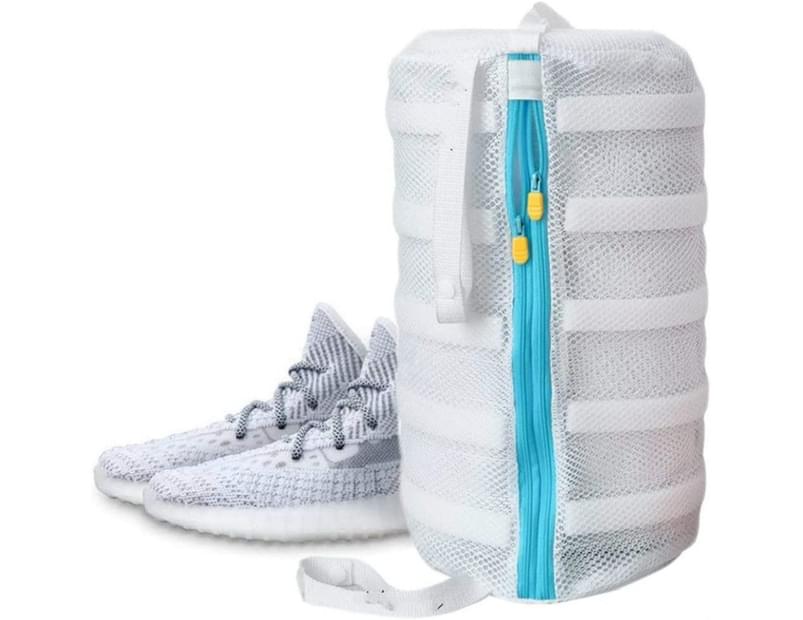 Reusable Sneaker Wash Laundry Net Bags with Durable Zipper for Washing Machine Travel Bags White 3 PCS Mesh Laundry Bag for Shoes 