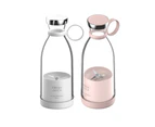 Personal Blender USB Rechargeable with 4 Large Blades for Smoothies and Shakes - Pink