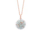 Pica Lela 18K Rose Gold Plated Clear Crystal Necklace