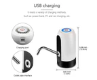 Black Automatic Electric Water Bottle Pump Dispenser Drinking USB Button Rechargeable Water Pumping Device