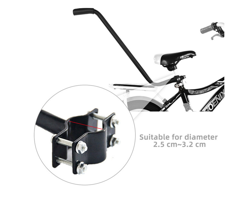 Bike learning best sale push handle