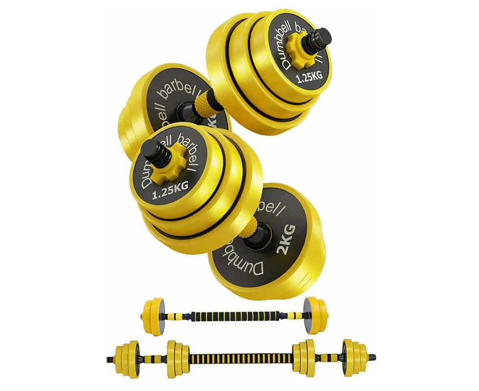 20KG Dumbbells Barbell Set 2 In 1 Adjustable Dumbbell Weight Home Gym Exercise Fitness Connecting Rod