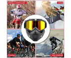 Motorbike Goggles Full Face Shield Motorcycle Bicycle Bike Glasses Skiing Ski Eyewear Paintball Detachable Riding Mask Adult