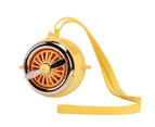 Mini Fan Silent Strong Wind Rechargeable Cartoon Neckband Mini Bladeless Fan for Outdoor -Yellow - Yellow