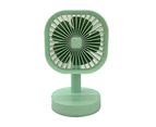 Mini Fan Silent Powerful Portable Fashion 3-speed Wind Desk Cooling Fan for Dorm -Green Square - Green Square