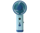 Mini Fan Rechargeable Luminous Plastic Shell LED Desktop Standing USB Cooling Fan Household Supplies -Light Blue - Light Blue