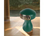 Mini Fan Mute Strong Wind Bladeless Fashion Mushroom Shape Handheld Cooling Fan for Dorm -Green - Green