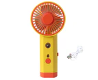 Mini Fan Rechargeable Luminous Plastic Shell LED Desktop Standing USB Cooling Fan Household Supplies -Yellow - Yellow