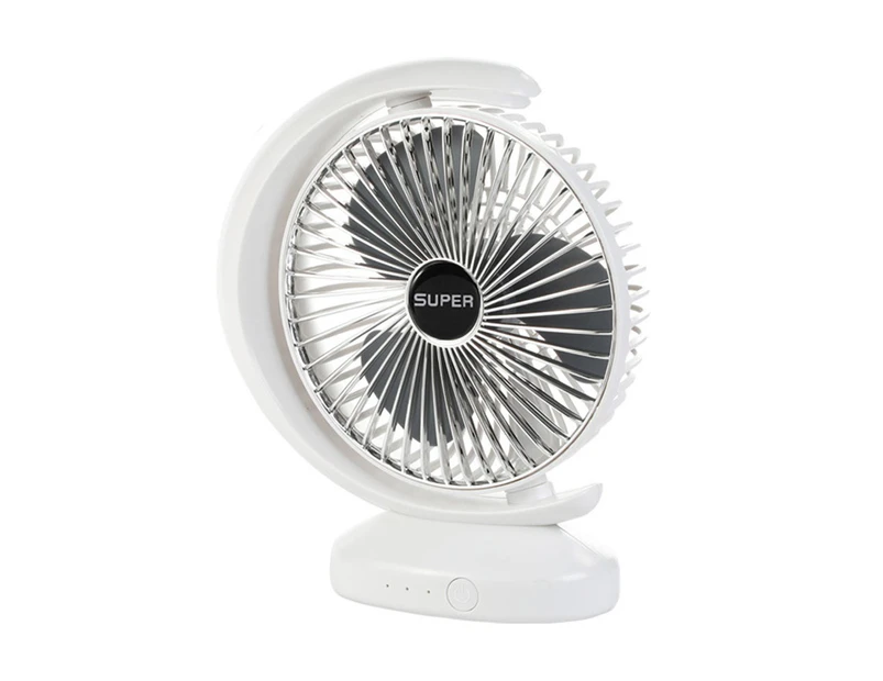 Mini Portable Home USB Rechargeable Table Desktop 3 Speed Quiet Cooling Fan-Silver Moon - Silver Moon