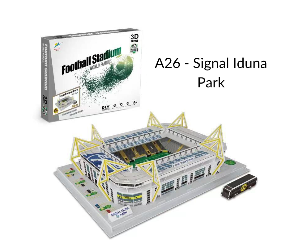 77pcs Signal Iduna Park DIY Puzzle World Famous Football Stadium Jigsaw  Model