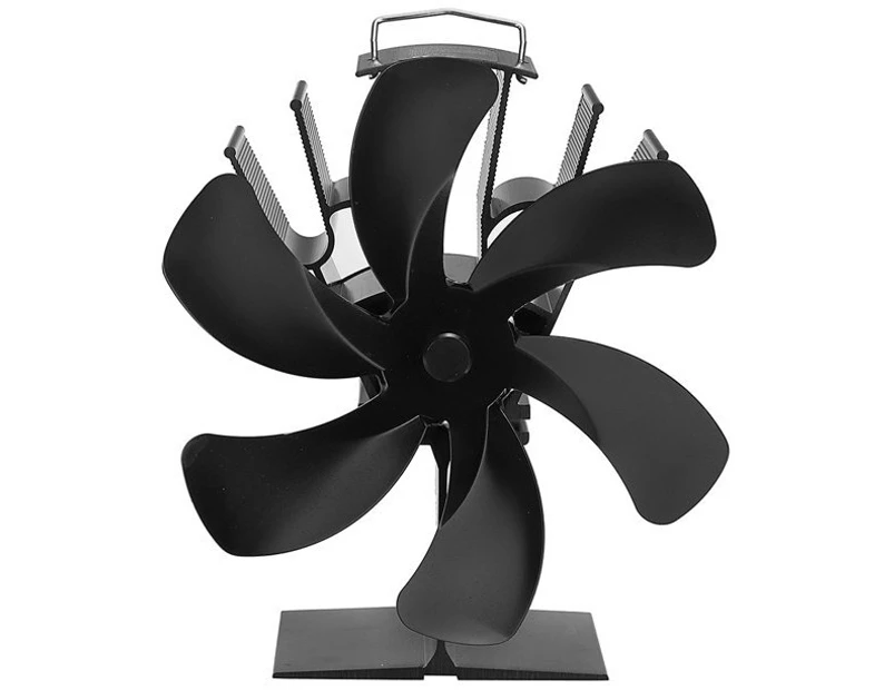 6 Blades Self Powered Wood Stove Fan Fireplace Burner