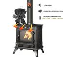 6 Blade Fireplace Stove Fan Heat Self-Powered Wood Top Burner Heater Silent