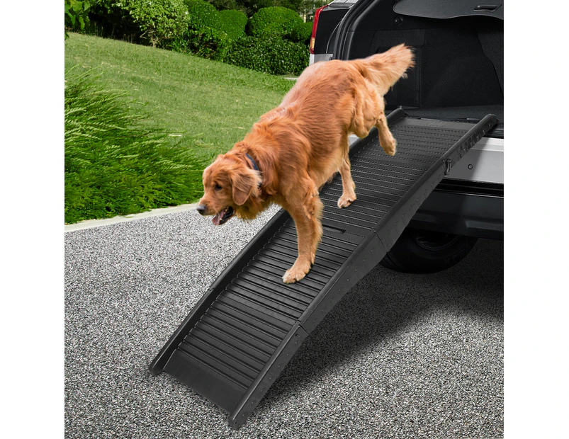 i.Pet Dog Ramp Steps Pet Stairs Car Travel SUV Foldable Ladder Portable