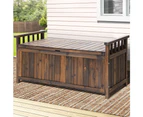 Gardeon Wooden Outdoor Garden Storage Box Bench Charcoal